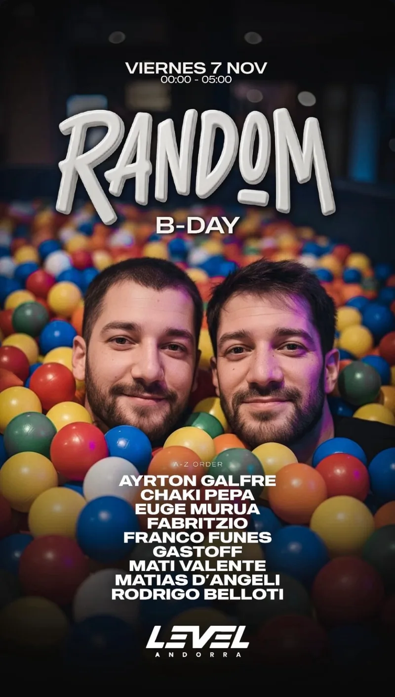 Flyer oficial de RANDOM #42, Birthday
