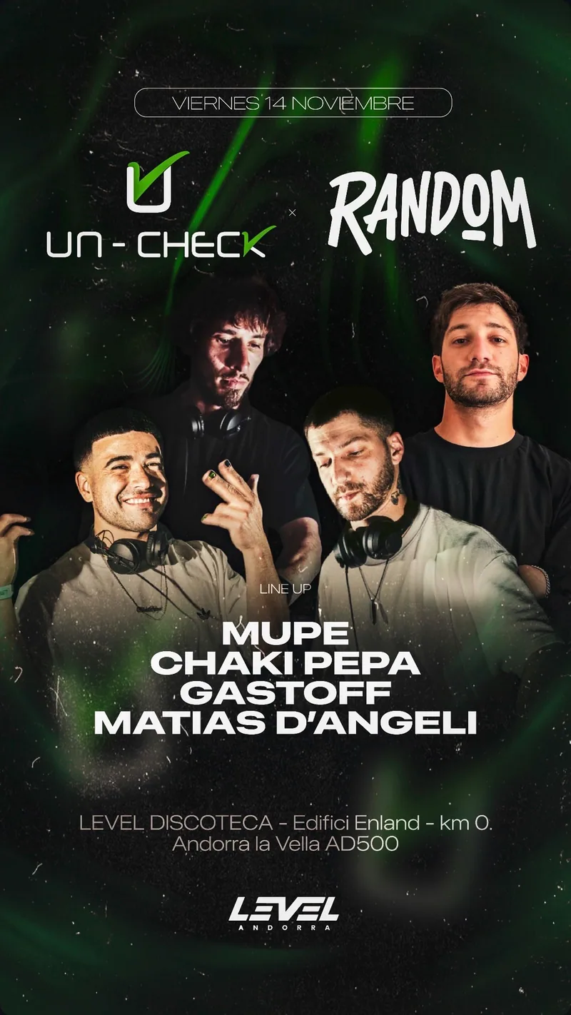 Flyer oficial de RANDOM #43 con Un Check