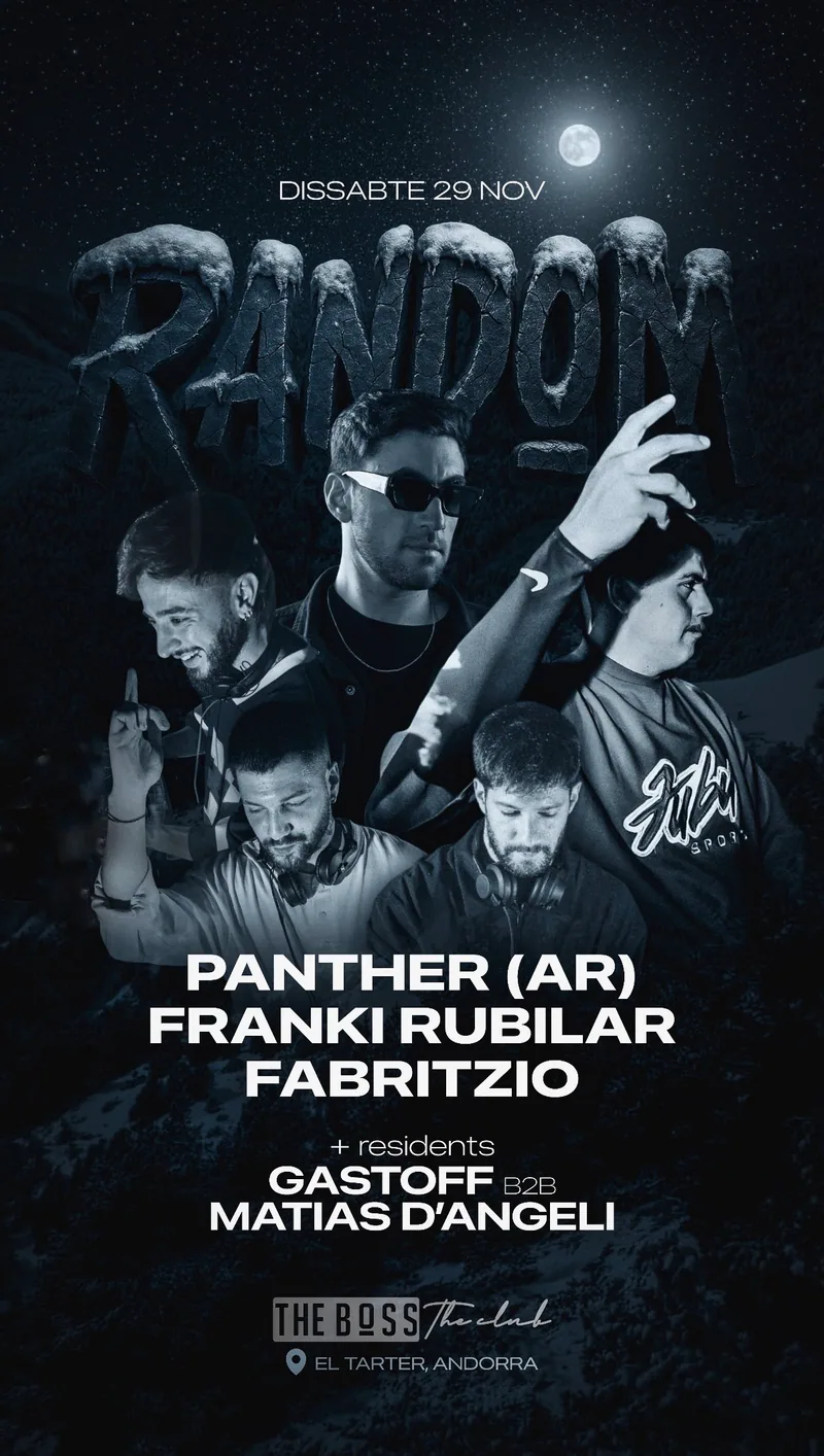 Flyer oficial de RANDOM #46, Nieve en The Boss