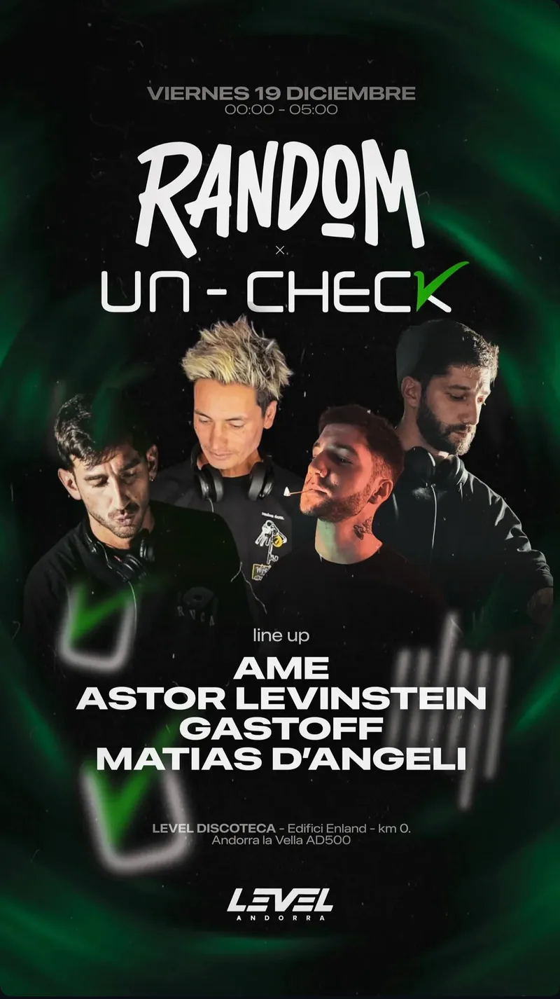 Flyer oficial de RANDOM #49, Un Check