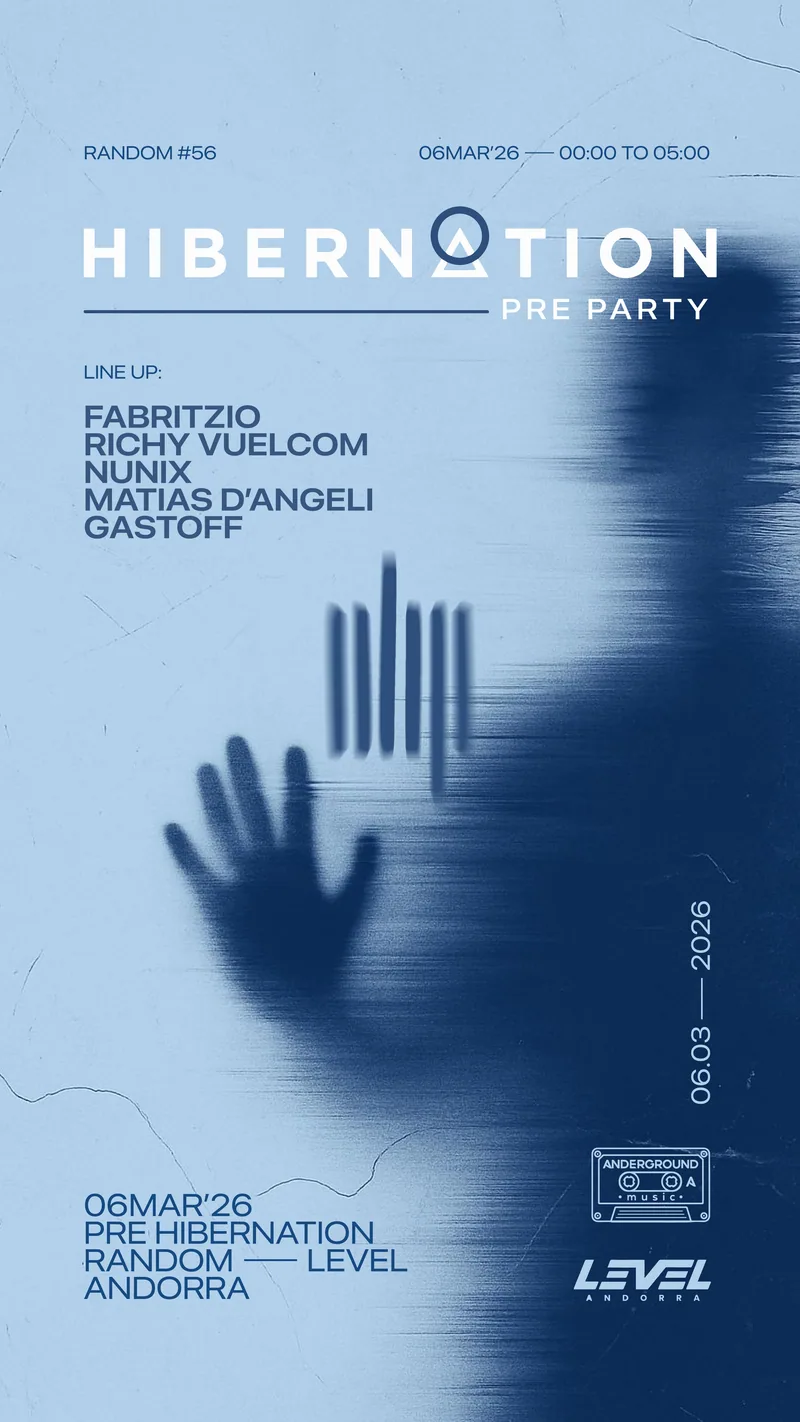 Flyer oficial de RANDOM #56, Hibernation Pre Party
