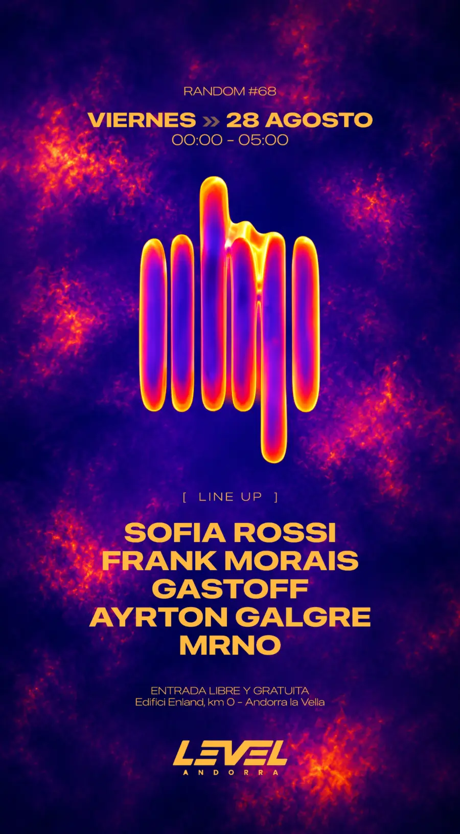 Flyer oficial de RANDOM #68